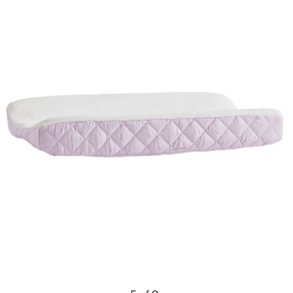 Pottery Barn Kids Quilted Changing Pad Cover - Lavender and White